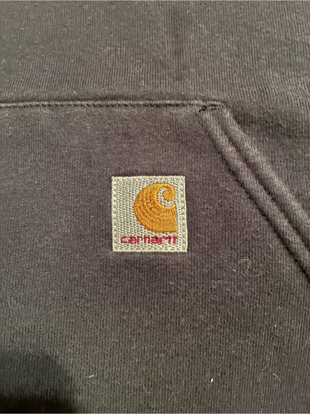 Carhartt men’s Black Sweatshirt with Gold Logo Patch size XL